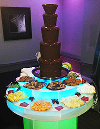 Chocolate Fountain with dippers at private party